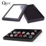 Earrings Jewelry Display Holder Organizer 36 Slots Ring Box Tray Storage Case