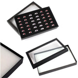 Earrings Jewelry Display Holder Organizer 36 Slots Ring Box Tray Storage Case