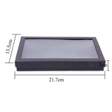 Earrings Jewelry Display Holder Organizer 36 Slots Ring Box Tray Storage Case