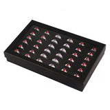 Earrings Jewelry Display Holder Organizer 36 Slots Ring Box Tray Storage Case