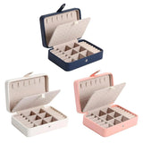 Girl's Jewelry Box Leather Double Layer Organizer Display Travel Case