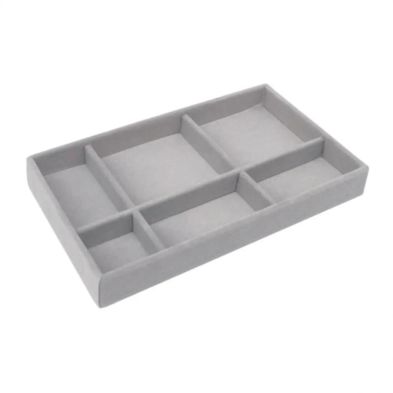 Velvet Jewelry Display Tray Case Stackable Jewellery Holder Portable