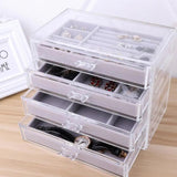 Velvet Jewelry Display Tray Case Stackable Jewellery Holder Portable