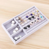 Velvet Jewelry Display Tray Case Stackable Jewellery Holder Portable