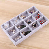 Velvet Jewelry Display Tray Case Stackable Jewellery Holder Portable