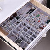 Velvet Jewelry Display Tray Case Stackable Jewellery Holder Portable