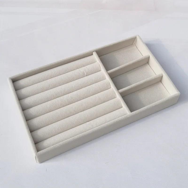 Velvet Jewelry Tray Case Stackable Display Box