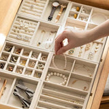 Velvet Jewelry Tray Case Stackable Display Box