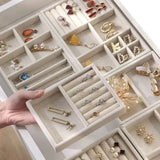 Velvet Jewelry Tray Case Stackable Display Box