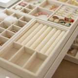 Velvet Jewelry Tray Case Stackable Display Box