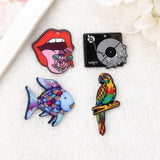 8Pcs Mushroom Lips Charms Acrylic For Earring DIY Making