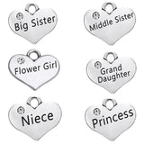 Skyrim Family Crystal Heart Charm Floating Pendant for Jewelry