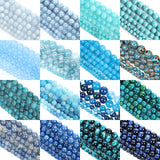 Natural Stone Beads Aquamarine Agate Jades Hematite Spacer Beads