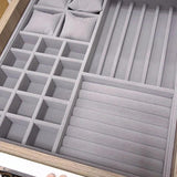Velvet Jewelry Storage Tray Display Holder Organizer