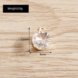30pcs Small Crystal Charms Pendants Round Shape for Jewelry Making DIY