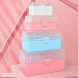 Transparent Plastic Jewelry Holder Ring Earring Organizer Box
