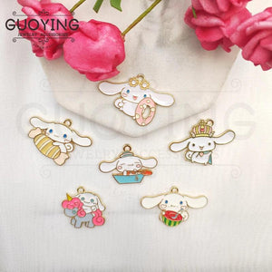 10 PCS Alloy Charm Big Ear Dog Pendant for DIY Jewelry Making