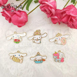 10 PCS Alloy Charm Big Ear Dog Pendant for DIY Jewelry Making