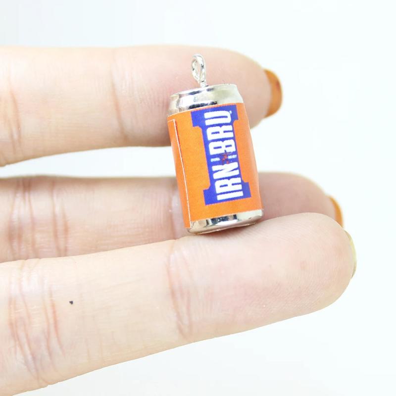 8Pcs Resin Mini 3D Cans Charm Bottle DIY Pendant Jewelry