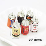 8Pcs Resin Mini 3D Cans Charm Bottle DIY Pendant Jewelry
