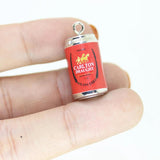 8Pcs Resin Mini 3D Cans Charm Bottle DIY Pendant Jewelry