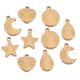 10pcs Stainless Steel Charms for DIY Earrings Bracelet