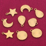 10pcs Stainless Steel Charms for DIY Earrings Bracelet