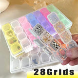 28 Grids Plastic Storage Box Transparent Jewelry... Holder Jewelry Organizer