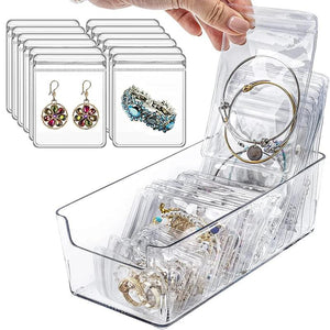 PVC Jewelry Storage Box Drawer Organizer Necklace Bracelet Ring Holder