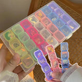 28 Grids Clear Plastic Storage Box Organizer Portable Mini Pill Medicine Holder