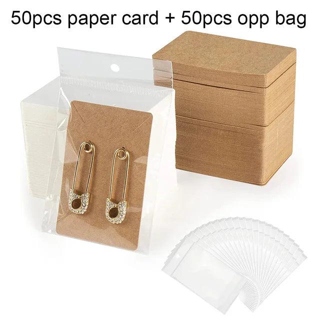 Square Earrings Necklace DIY 50 Pieces