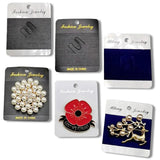 25-50pcs Brooches Display Cards Plastic Packaging Label for DIY Jewelry Brooches