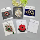 25-50pcs Brooches Display Cards Plastic Packaging Label for DIY Jewelry Brooches