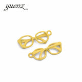 20pcs Colorful Glasses Mixed Style Charm Alloy Pendant for Jewelry Making
