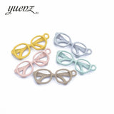 20pcs Colorful Glasses Mixed Style Charm Alloy Pendant for Jewelry Making
