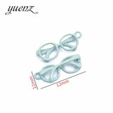 20pcs Colorful Glasses Mixed Style Charm Alloy Pendant for Jewelry Making