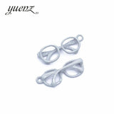 20pcs Colorful Glasses Mixed Style Charm Alloy Pendant for Jewelry Making