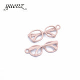 20pcs Colorful Glasses Mixed Style Charm Alloy Pendant for Jewelry Making