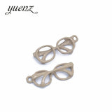 20pcs Colorful Glasses Mixed Style Charm Alloy Pendant for Jewelry Making