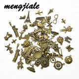 50g Mix Travel Charms Metal Pendants DIY Jewelry Making
