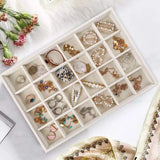 Stackable Velvet Jewelry Storage Case Ring Earring Holder Organizer