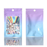 10pcs Gradient Laser Smell Proof Mylar Bags Ziplock Plastic Foil Pouch