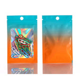 10pcs Gradient Laser Smell Proof Mylar Bags Ziplock Plastic Foil Pouch