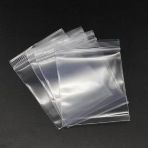 100pcs Ziplock Plastic Bags Jewelry Reclosable Storage Bag