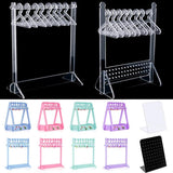 Colorful Earring Display Stand Coat Hanger Rack Shape Necklace Jewelry Storage