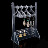 Colorful Earring Display Stand Coat Hanger Rack Shape Necklace Jewelry Storage