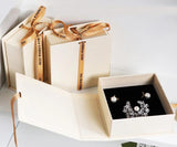 Book-Shaped Flip Jewelry Box Set - Earring, Ring, Necklace, Bracelet Organizer