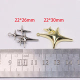 10pcs Star Coin Plated Charms Pendant DIY Necklace