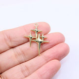 10pcs Star Coin Plated Charms Pendant DIY Necklace