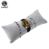 Grey Velvet Watch Pillow Jewelry Display Flannel Bracelet Storage Stand